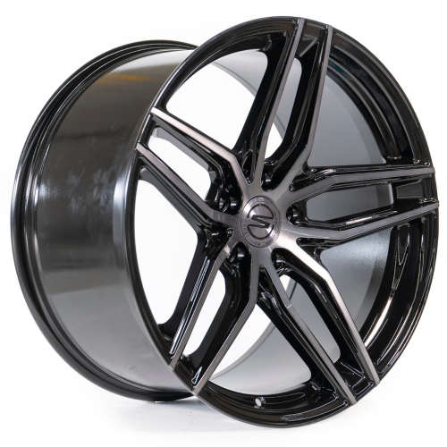 Select Shadow Gloss Black with Brushed Double Dark Tint Spoke Faces