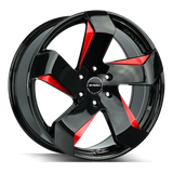 Strada Coltello Black/Red wheel