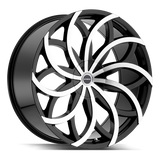 Strada Huracan Black Machined wheel