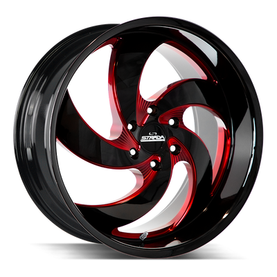 Strada Retro 5 Black/Red wheel