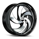 Strada Street Classics Retro 5 C05 Black Machined wheel