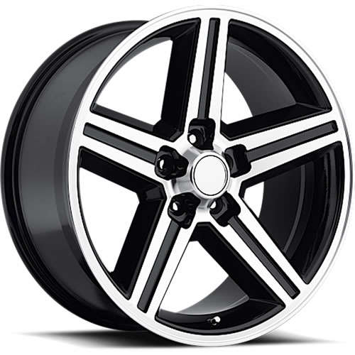 Strada Replicas Iroc Replica Gloss Black with Machined Spoke Faces and Outer Lip