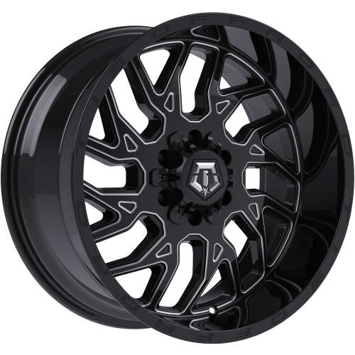 TIS 544BM Gloss Black with Milled Spoke Accents