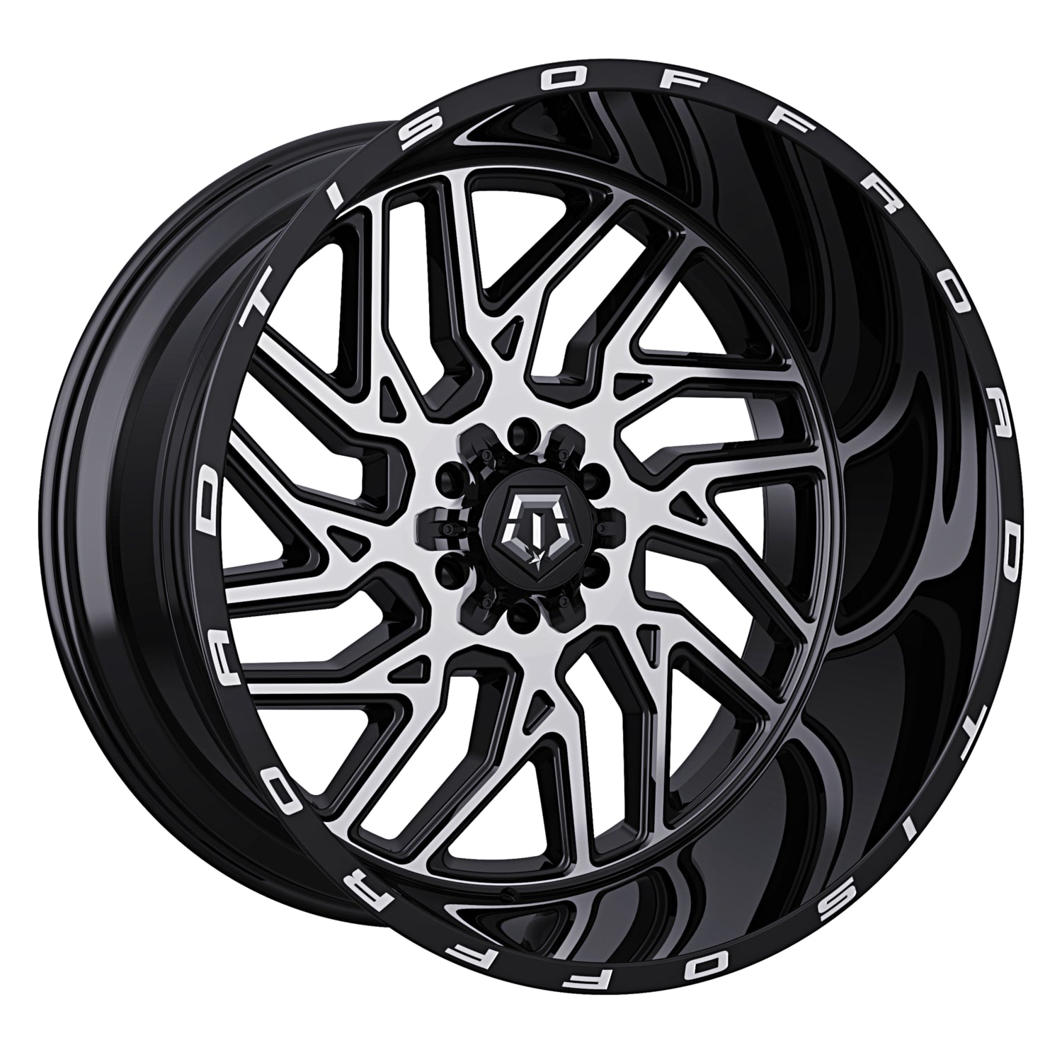 TIS 544MB Gloss Black with Machined Spoke Faces Wheel