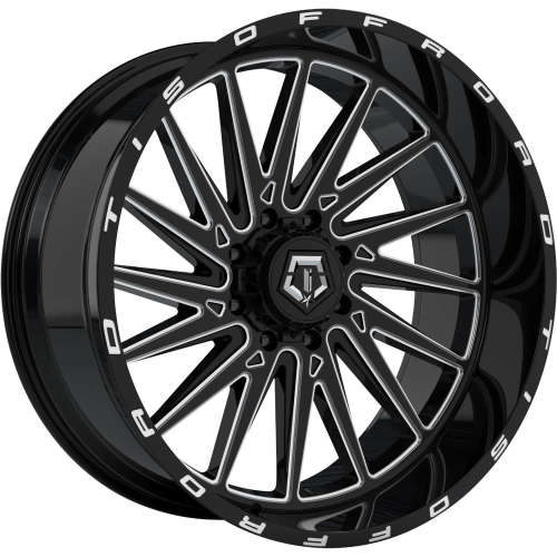 TIS 547BM Gloss Black with Milled Spoke Edges
