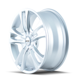 Touren TR22 3222 15x7 Gloss Hyper Silver premium Euro wheel