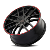 Touren TR60 18x8 Gloss Black with Red Ring premium Euro wheel