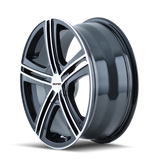 Touren TR62 16x7 Gloss Black Machined premium Euro wheel
