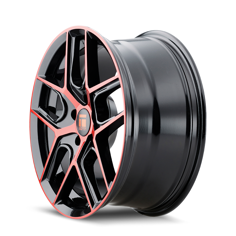 Touren TR79 3279 Gloss Black Machined with Red