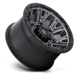 Fuel 1PC D825 TRACTION 17x9 -12mm Matte Gunmetal with Black Ring
