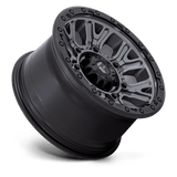 Fuel 1PC D825 TRACTION 17x9 +1mm Matte Gunmetal with Black Ring