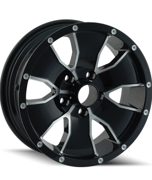 Trailer Wheels 14 Gloss Black Machined