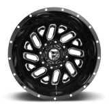 Fuel 1PC Triton 22x8.25 -221mm Gloss Black with Milled Spokes