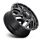 Fuel 1PC Triton 22x8.25 +105mm Gloss Black with Milled Spokes