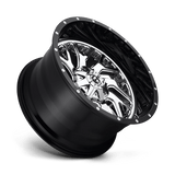 Fuel 2PC D211 TRITON 20x12 -44mm Chrome Plated Gloss Black Lip