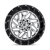 Fuel 2PC D211 TRITON 20x12 -44mm Chrome Plated Gloss Black Lip