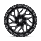 Fuel 1PC Triton 24x12 -44mm Gloss Black with Milled Spokes