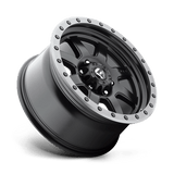 Fuel 1PC D551 TROPHY 17x8.5 -6mm Matte Black Gun Metal Ring