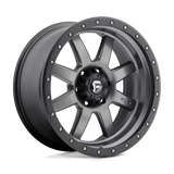 Fuel 1PC D552 TROPHY 20x9 +1mm Matte Gun Metal Black Bead Ring