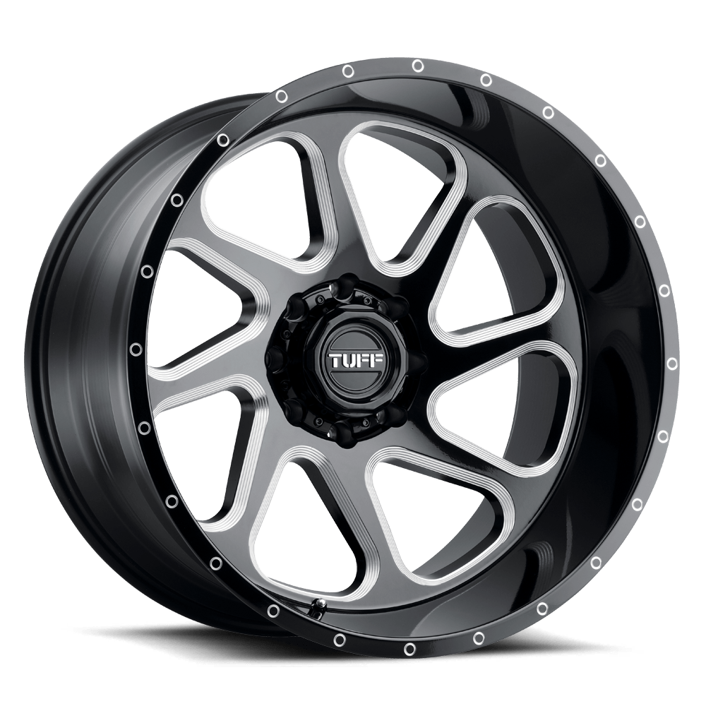 Tuff T2B Gloss Black With Milled Spokes