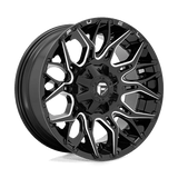 Fuel 1PC D769 TWITCH 20x9 +1mm Glossy Black Milled