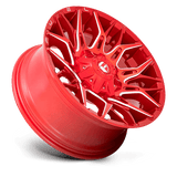 Fuel 1PC Twitch 20x9 +1mm Gloss Red with Milled Spokes