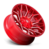 Fuel 1PC Twitch 22x10 -18mm Gloss Red with Milled Spokes