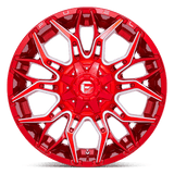 Fuel 1PC Twitch 22x10 -18mm Gloss Red with Milled Spokes