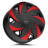 Strada Turbina S67 Gloss Black Machined Red Tips