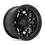 Fuel 1PC D786 UNIT 17x9 +1mm Matte Black With Matte Black Ring