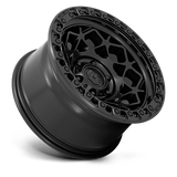 Fuel 1PC D786 UNIT 17x9 +1mm Matte Black With Matte Black Ring