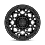 Fuel 1PC D786 UNIT 17x9 +1mm Matte Black With Matte Black Ring