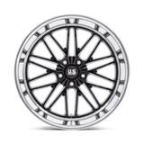 US Mag 1PC Santa Cruz 5 22x10.5 0mm Gloss Black with Diamond Cut Lip