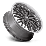 US Mag 1PC Santa Cruz 5 22x9 +15mm Anthracite with Diamond Cut Lip