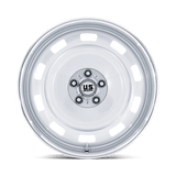 US Mag 1PC Scottsdale 22x9 +15mm Silver with Machined Diamond Cut Lip