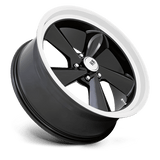 US Mag 1PC TS 22x10.5 0mm Gloss Black Face with Diamond Cut Lip