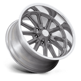 US Mag Rambler 6 20x9.5 matte gunmetal polished lip truck wheel