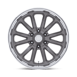 US Mag Rambler 6 20x8 Matte Gunmetal Polished Lip premium truck wheel