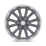 US Mag Rambler 6 20x9.5 matte gunmetal polished lip truck wheel