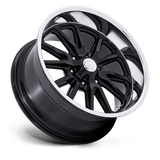 US Mag Rambler 6 20x8 gloss black diamond cut lip truck wheel