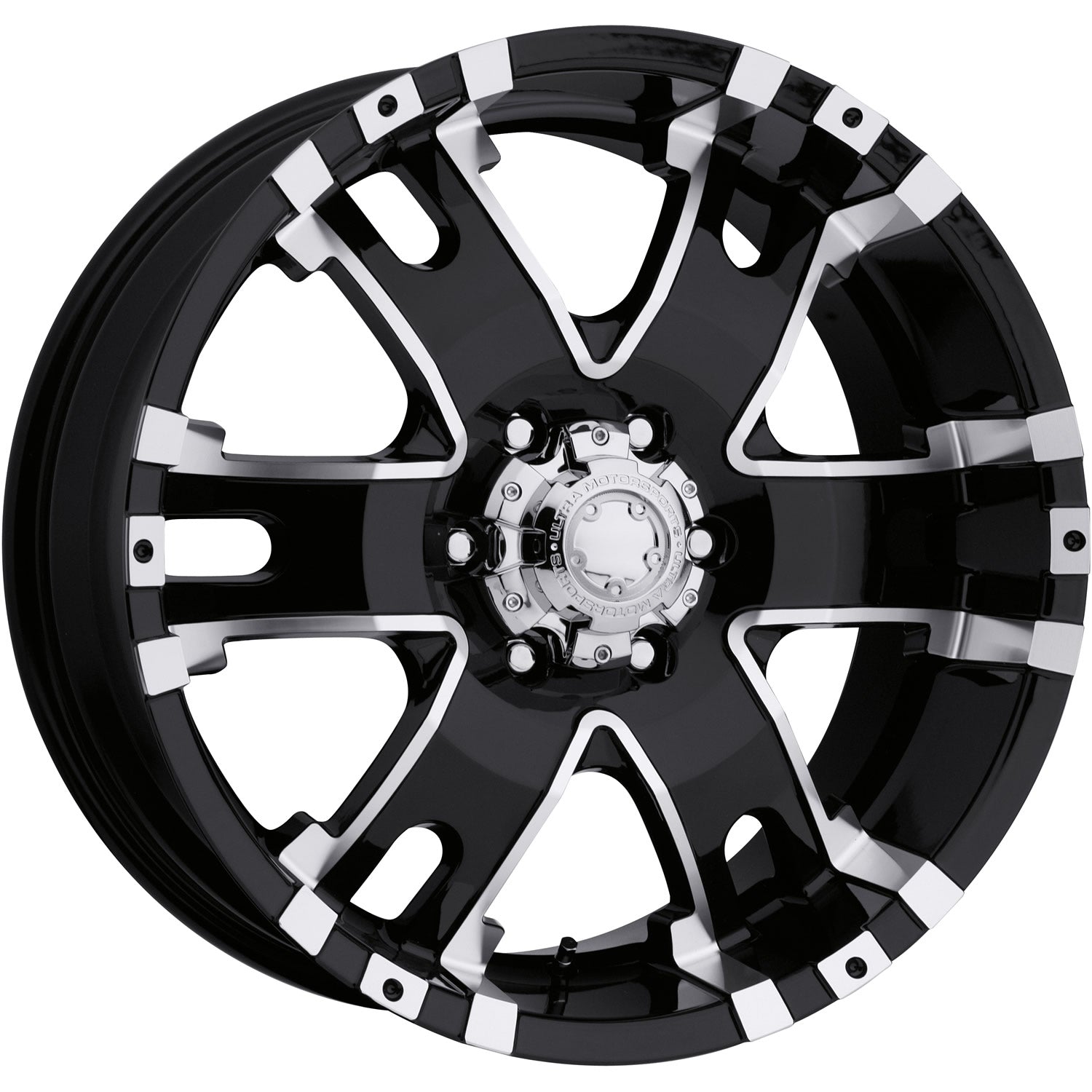 Ultra Baron Black with Diamond Cut Spoke and Lip Accents Wheel