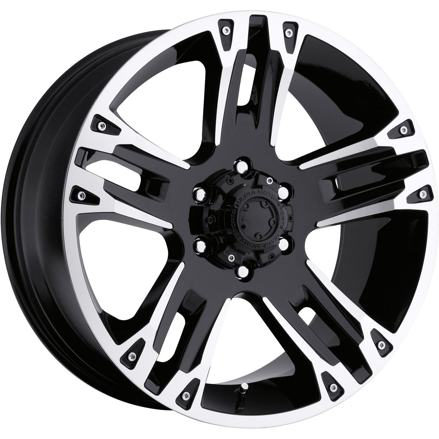 Ultra Maverick Black with Diamond Cut Lip and Spoke Accents Wheel