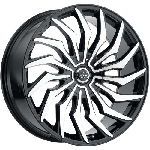 VCT Chopper Black with Machined Spoke Faces