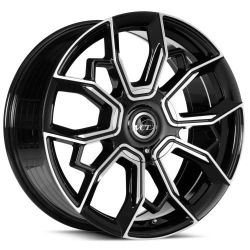 VCT Hurricane Gloss Black with Machined Spoke Accents