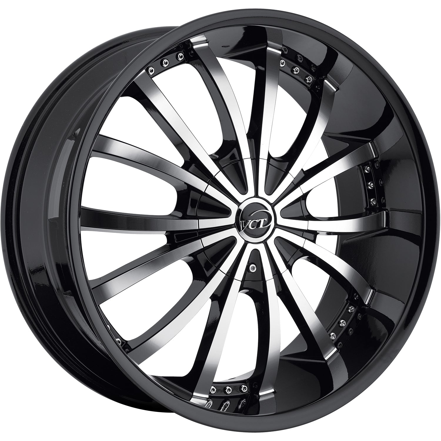 VCT Mancini Black with Machined Spoke Faces Wheel
