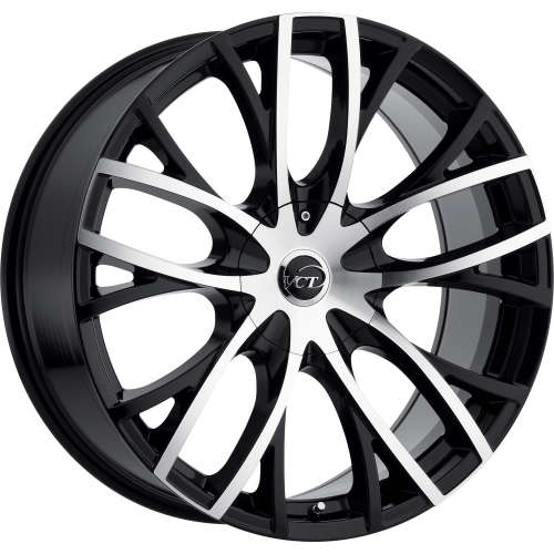 VCT V76 Black with Machined Spoke Faces