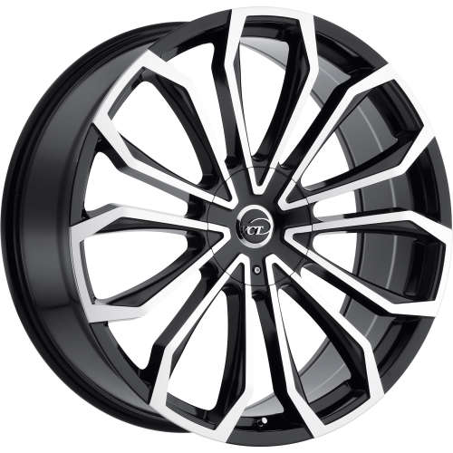 VCT V78 Black with Machined Spoke Faces