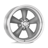 American Racing Vintage Classic Torq Thrust II 17x11 +1mm Torq Thrust Gray Hub with Polished Barrel
