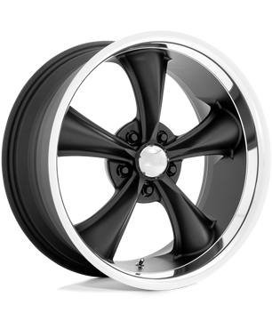 American Racing Vintage Vn338 Boss Tt Textured Black With Diamond Cut Lip