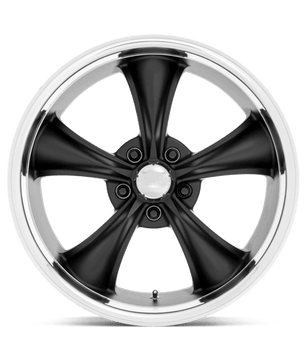 American Racing Vintage VN338 BOSS TT 18x8 +2 Textured Black with Diamond Cut Lip